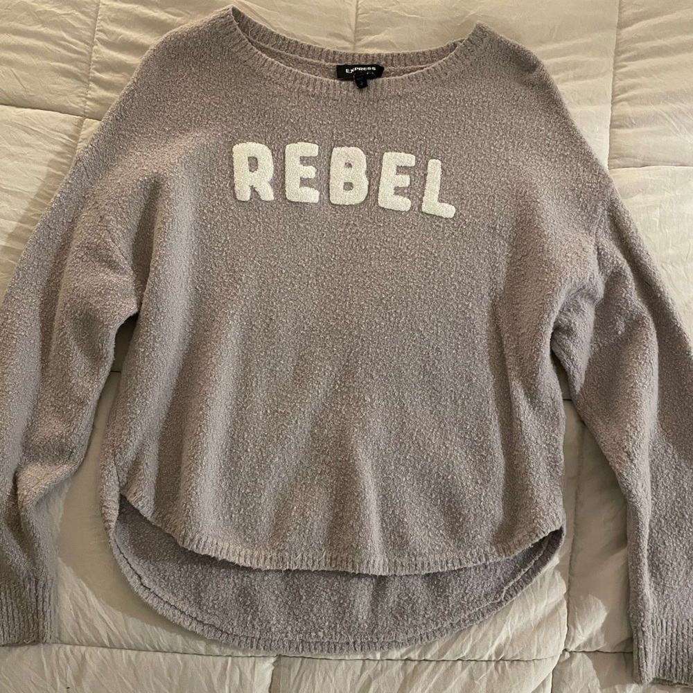 Express “Rebel” crewneck sweater
